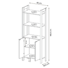 Armário Alto Para Escritório Home Office Az1009 Mdp Branco/no