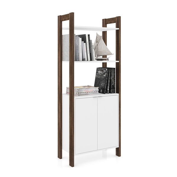 Armário Alto Para Escritório Home Office Az1009 Mdp Branco/no