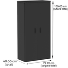 Armário Alto PE25 Pandin 79,20 cm (largura) em MDP Cor Liso G