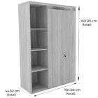 Armário Alto PE50 Pandin 104,60 cm (largura) em MDP Cor Walnu