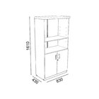 Armário Alto Semiaberto Para Escritório 2 Portas Design Moder