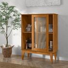 Armário Aparador 1 Porta 2 Prateleiras Organizador Multiuso S