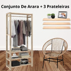 Armário Aparador + Expositor Aéreo Para Quarto Planejado Esti