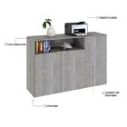 Armário Aparador C/03 Portas E Nicho 89,5x135x42cm