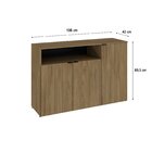 Armário Aparador Com 3 Portas E Nicho 89,5cm X 135cm X 42cm V