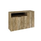 Armário Aparador Com 3 Portas E Nicho 89,5x135x42cm Carvalho