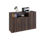 Armário Aparador Com 3 Portas E Nicho 89,5x135x42cm Nogal /br