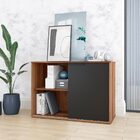 Armário Aparador Multiuso Para Sala Escritório 1 Porta 2 Nich