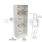 Armário Arara Dupla M20 100% Mdf (closet Lojas Organizador)