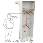 Armário Arara Dupla M2 100% Mdf (closet Lojas Organizador)