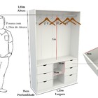 Armário Arara Gaveta Aurora 100% Mdf Closet Loja Expositor