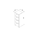 Armário Arquivo 4 Gavetas Pasta Suspensa Com Chave Cinza Com