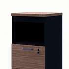 Armário Arquivo 4 Pastas Com Nicho Yaris Ameixa E Preto