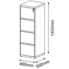 Armário Arquivo Para Escritório 04 Gavetas 140 Cm Y37 A02 Nog