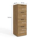 Armário Arquivo Para Pasta Suspensa 4 Gavetas Com Chave Versá