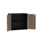 Armario Baixo 02 Portas Pivotante Ab700mx-32 Preto/walnut