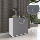 Armário Baixo 02 Portas Pivotante Ab700p25 Branco/grafito
