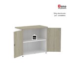 Armário Baixo 02 Portas Pivotante Ab700p25 Branco/nogueira Ca