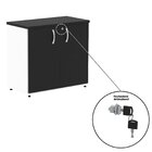 Armário Baixo 02 Portas Pivotante Ab700p25 Branco/preto