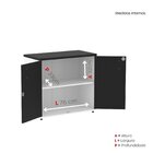 Armário Baixo 02 Portas Pivotante Ab700p25 Branco/preto
