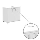 Armário Baixo 02 Portas Pivotante Ab700p25 Cinza/branco