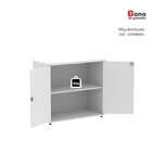 Armário Baixo 02 Portas Pivotante Ab700p25 Cinza/branco