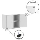 Armário Baixo 02 Portas Pivotante Ab700p25 Cinza/branco