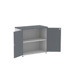 Armário Baixo 02 Portas Pivotante Ab700p25 Cinza/grafito