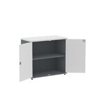 Armário Baixo 02 Portas Pivotante Ab700p25 Grafito/cinza