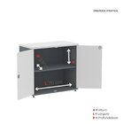 Armário Baixo 02 Portas Pivotante Ab700p25 Grafito/cinza