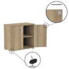 Armário Baixo 02 Portas Pivotante Ab700p25 Noce Naturalle