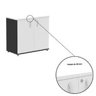 Armário Baixo 02 Portas Pivotante Ab700p25 Preto/branco