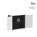 Armário Baixo 02 Portas Pivotante Ab700p25 Preto/branco