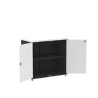 Armário Baixo 02 Portas Pivotante Ab700p25 Preto/branco