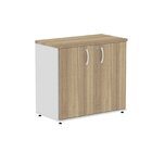 Armário Baixo 02 Portas Pivotante Cinza/noce Naturalle