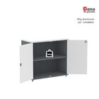 Armário Baixo 2 Portas 73,5x79,2x41 Cm Pivotante Grafito/bran