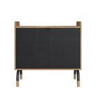 Armário Baixo 2 Portas 80cm Home Office Flexus Hanover/preto