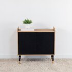 Armário Baixo 2 Portas 80cm Home Office Flexus Hanover/preto