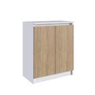 Armário Baixo 2 Portas Branco/macadamia M.com