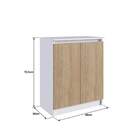 Armário Baixo 2 Portas Branco/macadamia M.com