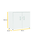 Armário Baixo 2 Portas Pandin P25 - Branco