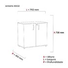 Armário Baixo 2 Portas Pivot Ab700p25