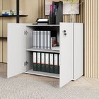 Armário Baixo 80cm Com 2 Portas E Tampo Embutido Para Escritó