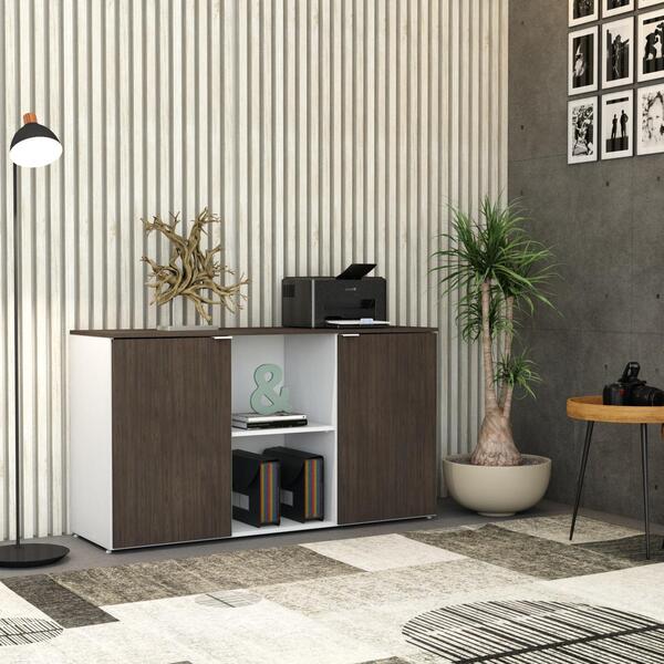 Armário Baixo C/02 Portas E Nicho 75x135x42cm