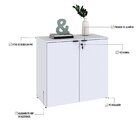 Armário Baixo Com 2 Portas 75ccm X 80cm X 42cm Branco