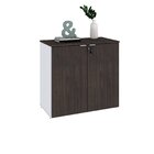 Armário Baixo Com 2 Portas 75cm X 80cm X 42cm Branco/terracota