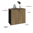 Armário Baixo Com 2 Portas 75cm X 80cm X 42cm Vermont Oak / P