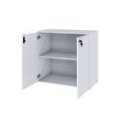 Armário Baixo Com 2 Portas 75x80x42cm Branco Chess