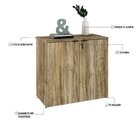 Armário Baixo Com 2 Portas 75x80x42cm Carvalho/preto