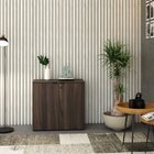 Armário Baixo Com 2 Portas 75x80x42cm Nogal/preto